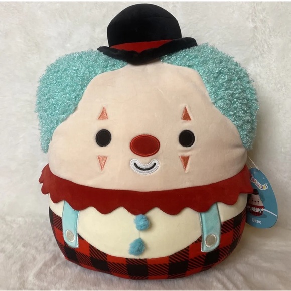 Squishmallows Other - NWT 12” Ukee the male Clown 🤡 Wearing Bowler Hat Squishmallow